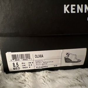 Kenneth Cole Navy Suede Wedges